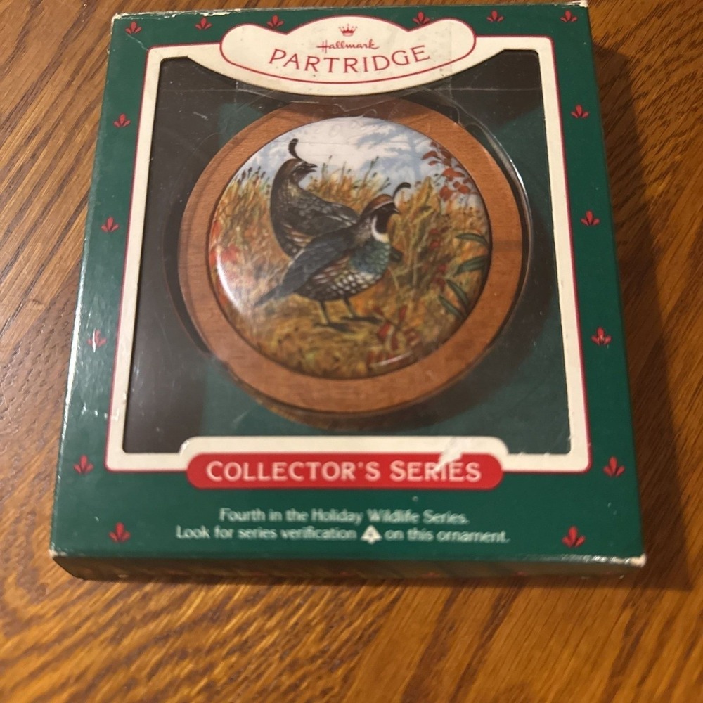 1985 Hallmark Keepsake Ornament California Partridge‎ Wildlife Series QX376-5